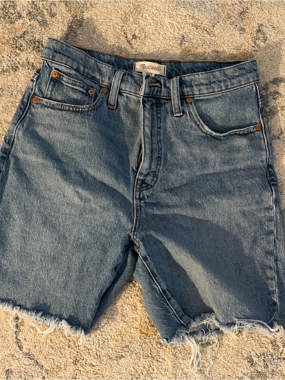 Madewell Denim Cutoff Shorts in Blue
